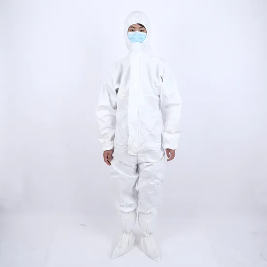個人用保護製品ユニセックス帯電防止使い捨て保護オーバーオール PPE スーツカバーオール